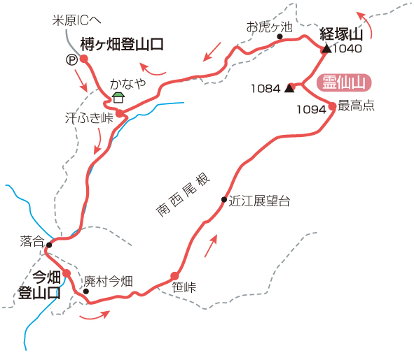 霊仙山マップ