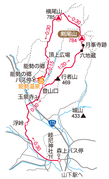 剣尾山マップ