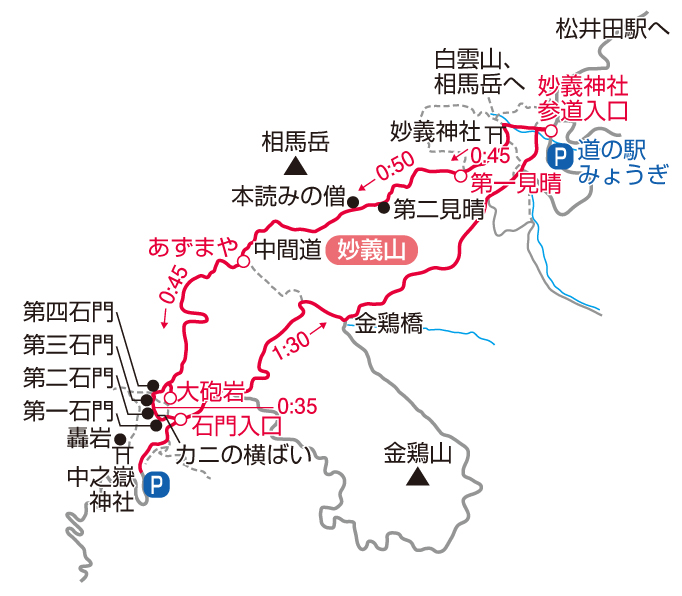 妙義山マップ