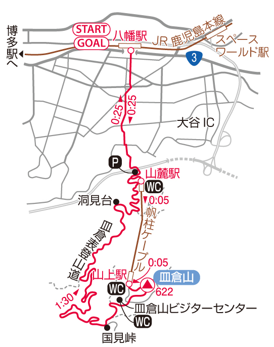 皿倉山マップ