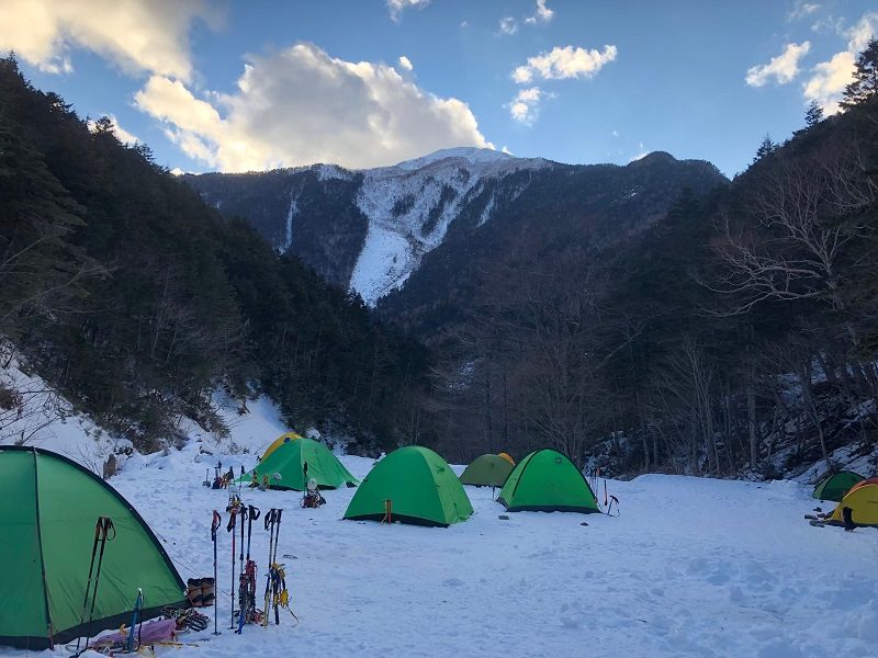冬山のテント泊